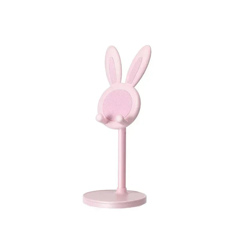 Cartoon Bunny Desktop Mobile Phone Holder Stand Smartphone Tablet Bracket Adjustable Telescopic Lifting Lazy Bracket