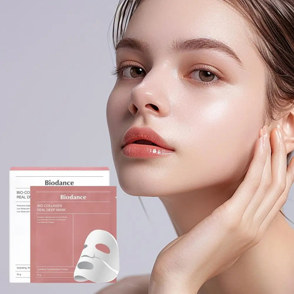 Collagen Anti-Wrinkle Face Mask Collagen Ampoule Nourishing Serum Pores Tightening  Cotton Tablets Brightening Skin Care