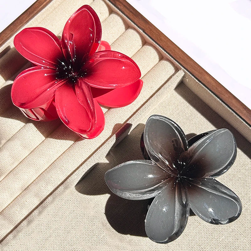 1/2/3 Pcs Hawaiian Gradient Flower Hair Claw Clip Women Fashion Large Hair Clip Girls Hairpin Barrettes Bohemia Hair Accessories