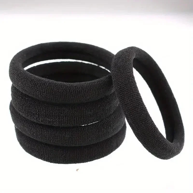 High Elastic Hair Bands for Women Girls Black Basic Hair Tie Headband Simple  Ponytail Holder Headwear Hair Accessories