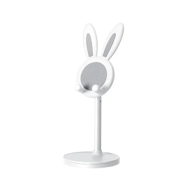 Cartoon Bunny Desktop Mobile Phone Holder Stand Smartphone Tablet Bracket Adjustable Telescopic Lifting Lazy Bracket
