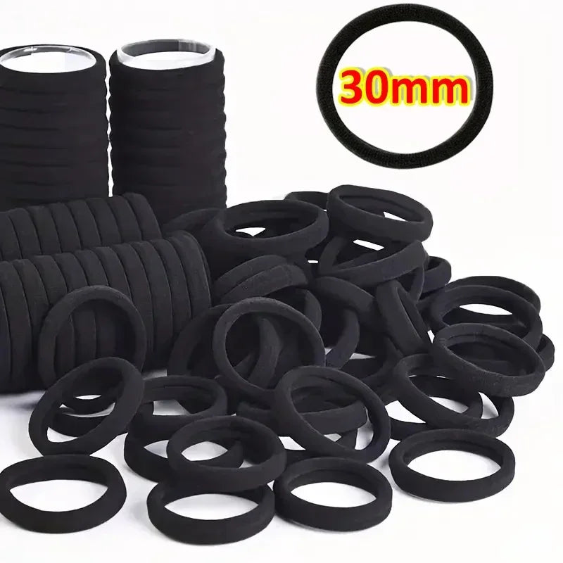 High Elastic Hair Bands for Women Girls Black Basic Hair Tie Headband Simple  Ponytail Holder Headwear Hair Accessories