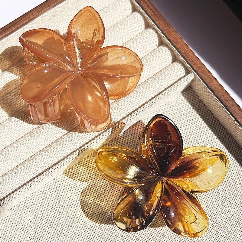 1/2/3 Pcs Hawaiian Gradient Flower Hair Claw Clip Women Fashion Large Hair Clip Girls Hairpin Barrettes Bohemia Hair Accessories