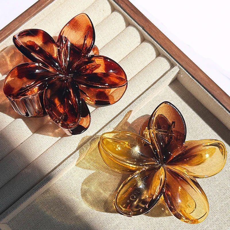 1/2/3 Pcs Hawaiian Gradient Flower Hair Claw Clip Women Fashion Large Hair Clip Girls Hairpin Barrettes Bohemia Hair Accessories