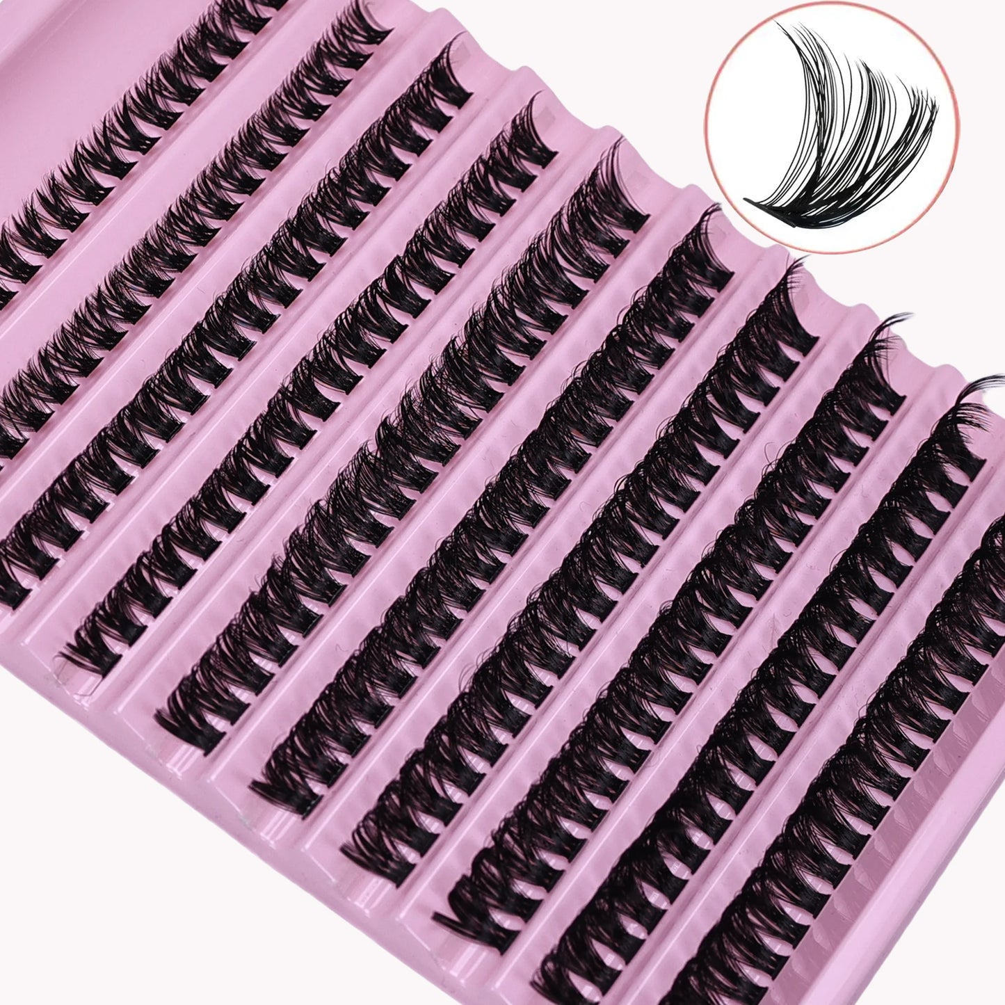 Individual Lashes 8-16mm 200pcs Cluster Lashes Natural Look Mixed Tray DIY Eyelash Extension Volume Lash Clusters Eyelashes Long