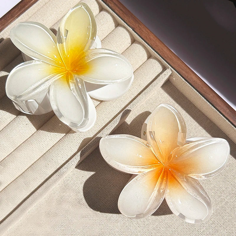 1/2/3 Pcs Hawaiian Gradient Flower Hair Claw Clip Women Fashion Large Hair Clip Girls Hairpin Barrettes Bohemia Hair Accessories