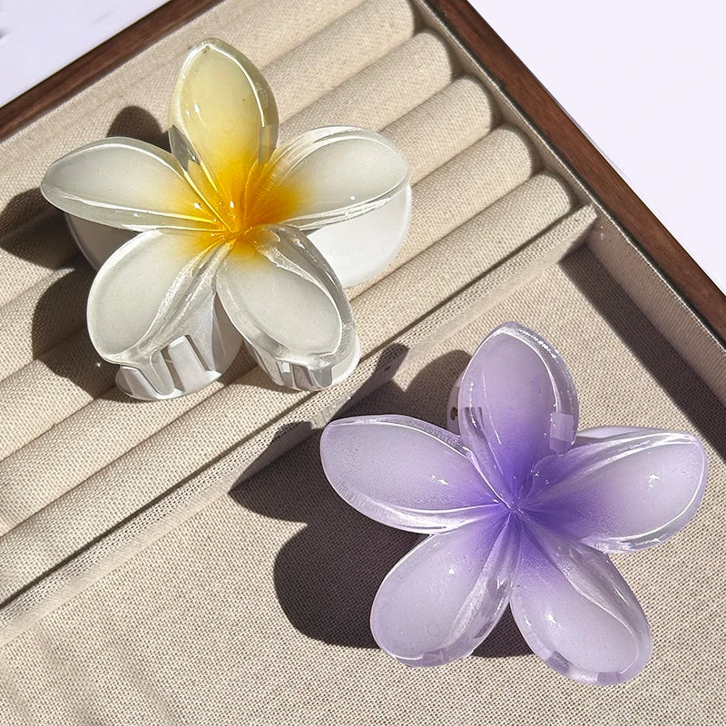 1/2/3 Pcs Hawaiian Gradient Flower Hair Claw Clip Women Fashion Large Hair Clip Girls Hairpin Barrettes Bohemia Hair Accessories