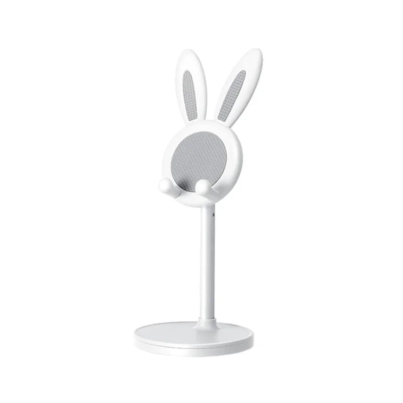 Cartoon Bunny Desktop Mobile Phone Holder Stand Smartphone Tablet Bracket Adjustable Telescopic Lifting Lazy Bracket