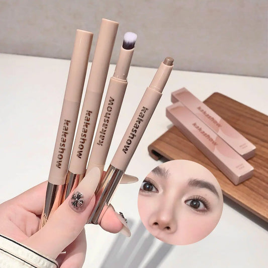 Kakashow Nose Shadow Contour Pen with Sumdge Brush Smooth Cream Texture Natural 3D Facial Contour Stick