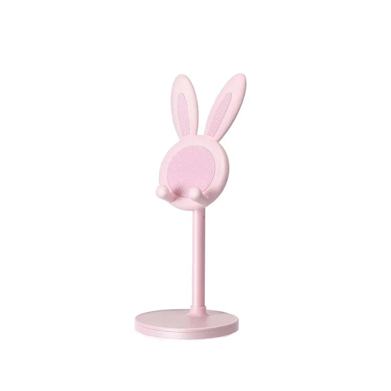Cartoon Bunny Desktop Mobile Phone Holder Stand Smartphone Tablet Bracket Adjustable Telescopic Lifting Lazy Bracket