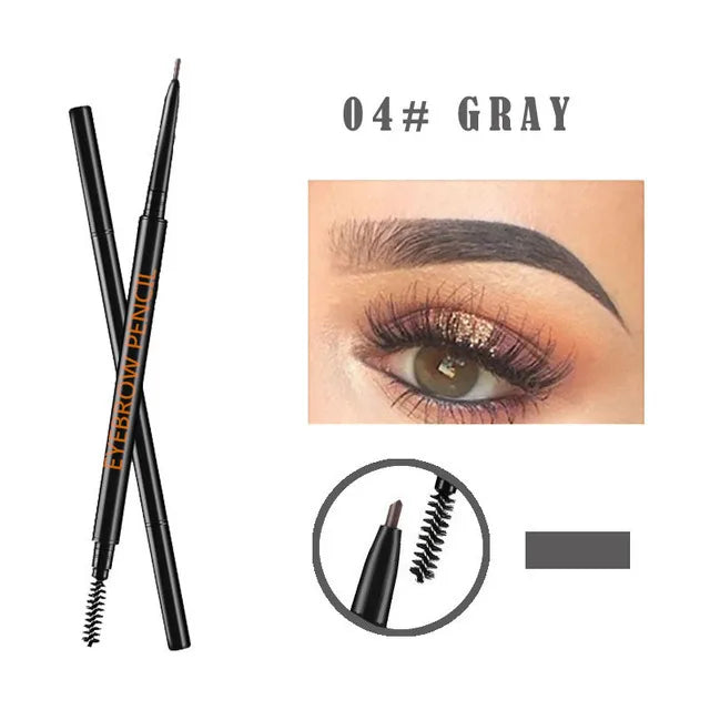 1.5mm fine eyebrow pencil with double head automatic rotation, one line eyebrow pencil waterproof and makeup free makeup pen