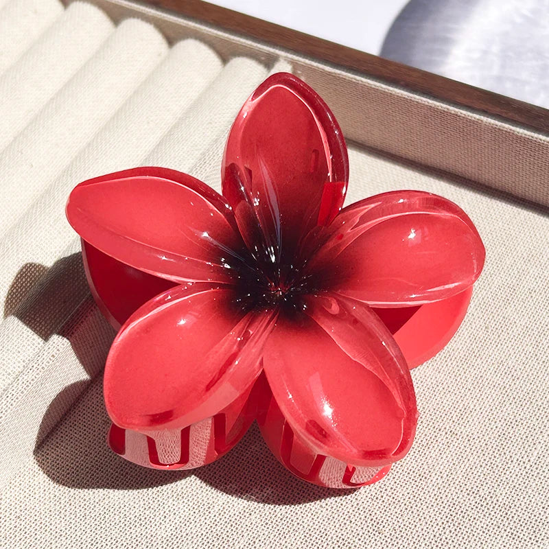 1/2/3 Pcs Hawaiian Gradient Flower Hair Claw Clip Women Fashion Large Hair Clip Girls Hairpin Barrettes Bohemia Hair Accessories