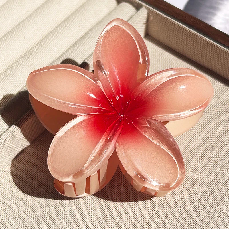 1/2/3 Pcs Hawaiian Gradient Flower Hair Claw Clip Women Fashion Large Hair Clip Girls Hairpin Barrettes Bohemia Hair Accessories