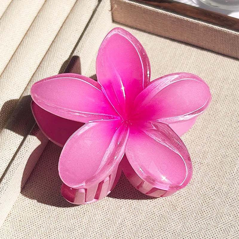1/2/3 Pcs Hawaiian Gradient Flower Hair Claw Clip Women Fashion Large Hair Clip Girls Hairpin Barrettes Bohemia Hair Accessories