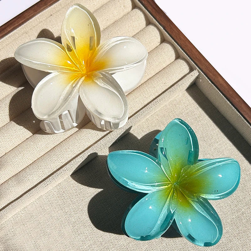 1/2/3 Pcs Hawaiian Gradient Flower Hair Claw Clip Women Fashion Large Hair Clip Girls Hairpin Barrettes Bohemia Hair Accessories