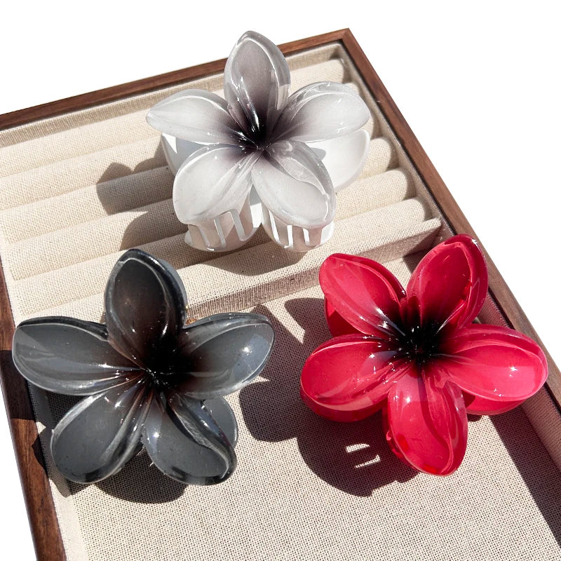1/2/3 Pcs Hawaiian Gradient Flower Hair Claw Clip Women Fashion Large Hair Clip Girls Hairpin Barrettes Bohemia Hair Accessories