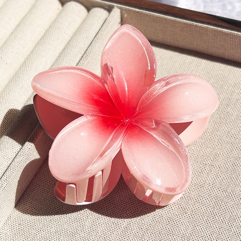 1/2/3 Pcs Hawaiian Gradient Flower Hair Claw Clip Women Fashion Large Hair Clip Girls Hairpin Barrettes Bohemia Hair Accessories