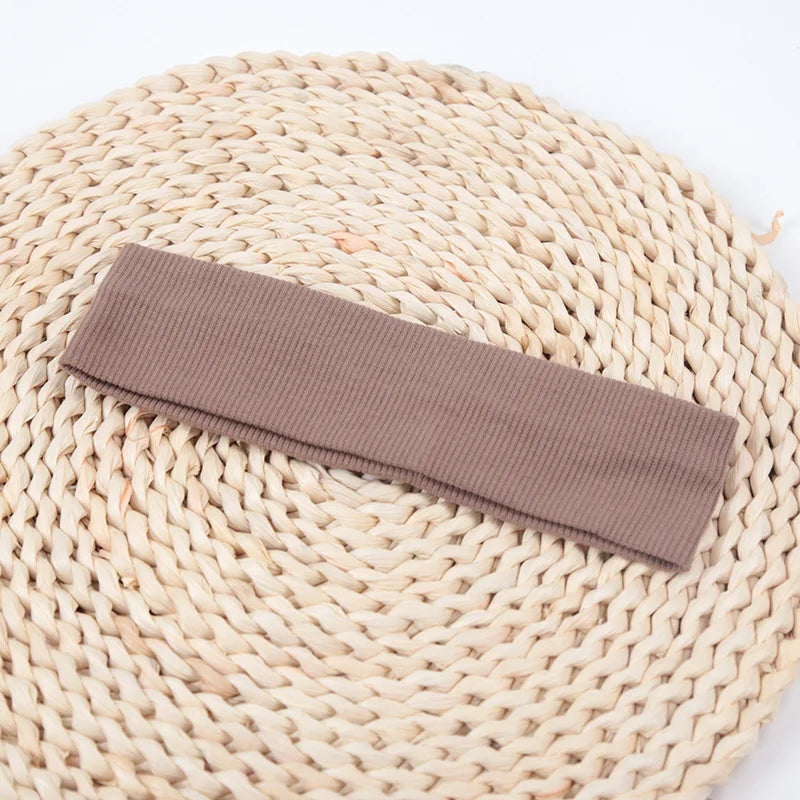Fashion Knitted Hair Bands Women Solid Color Elastic Headband Sport Yoga Hairband Soft Wash Face Makeup Headwrap Accessories