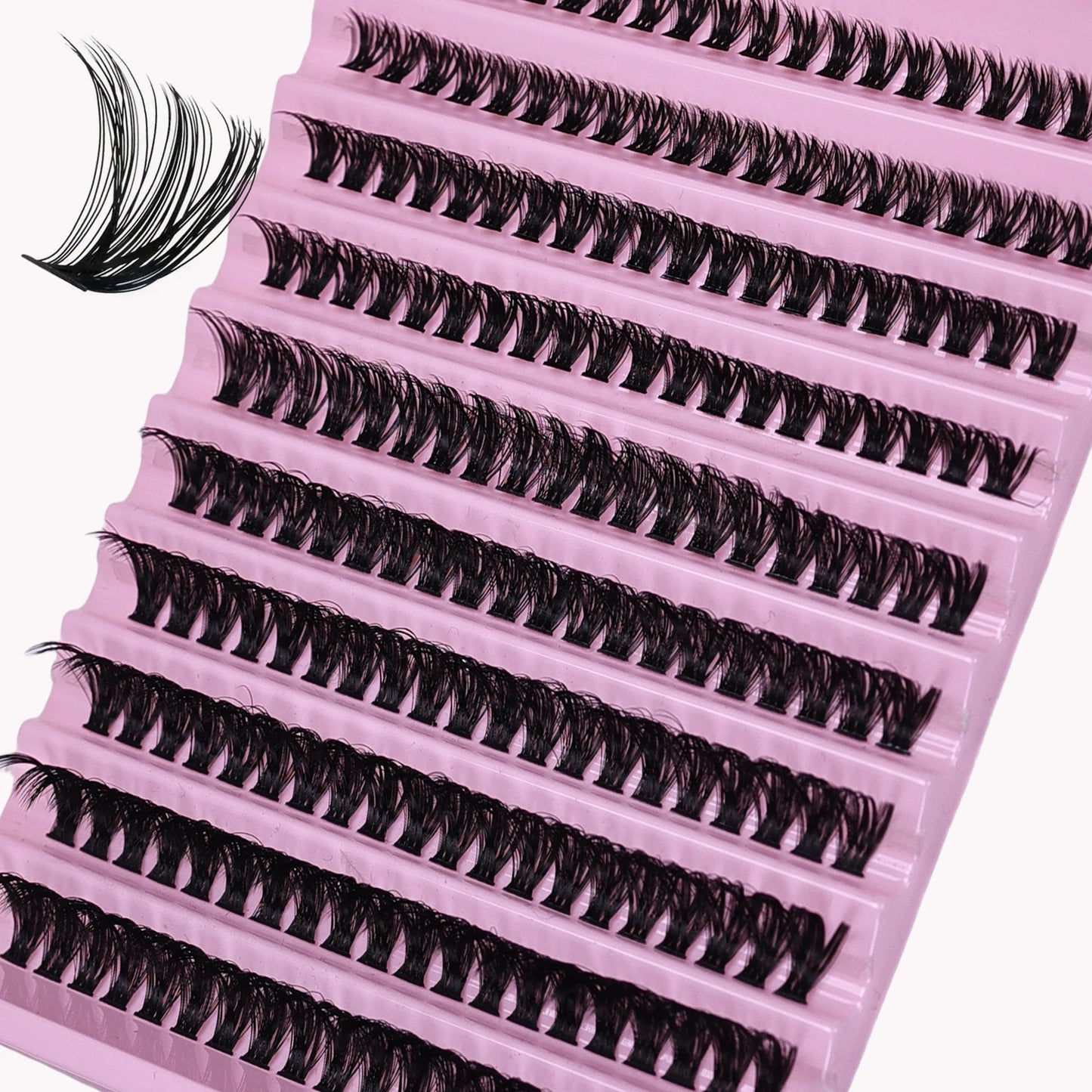 Individual Lashes 8-16mm 200pcs Cluster Lashes Natural Look Mixed Tray DIY Eyelash Extension Volume Lash Clusters Eyelashes Long