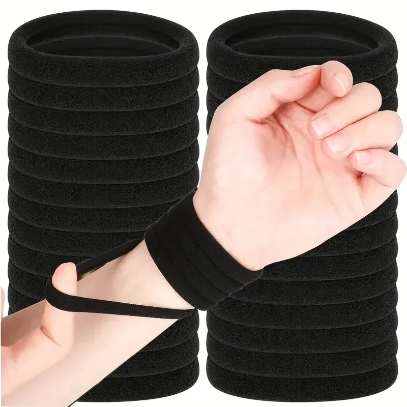 High Elastic Hair Bands for Women Girls Black Basic Hair Tie Headband Simple  Ponytail Holder Headwear Hair Accessories